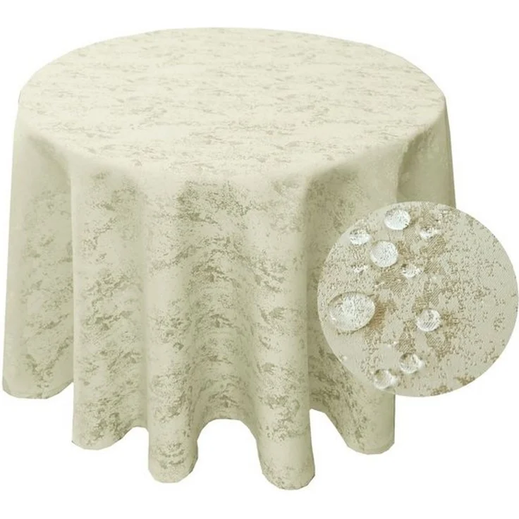 Brilliant Tischdecke Meliert RUND Tischdecke marmoriert Lotuseffekt, pflegeleicht, bügelfrei – Bild 2