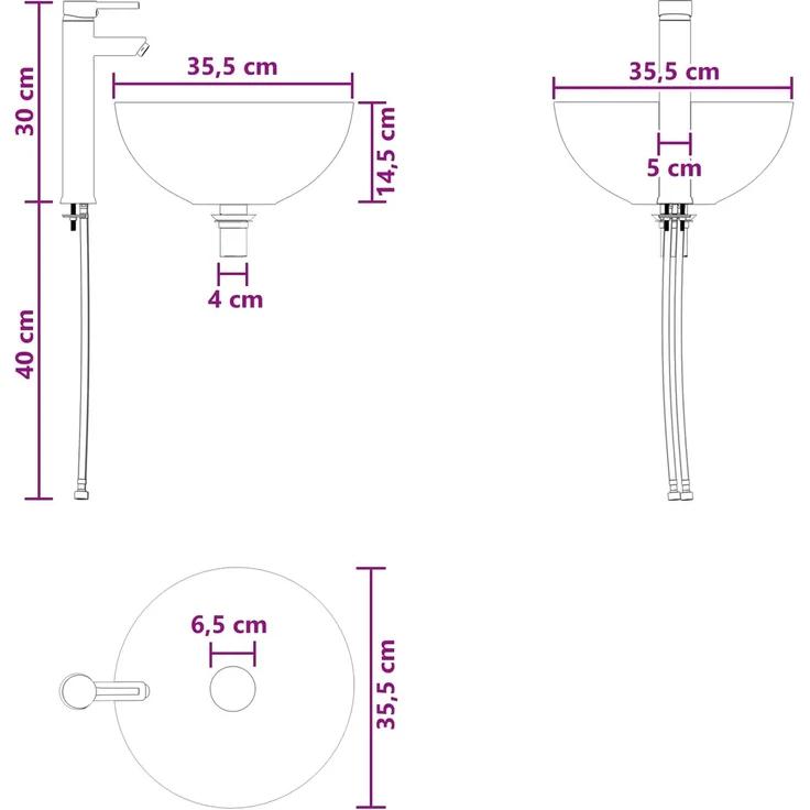 vidaXL Badezimmerschrank-Set 2 stk. Hochglanz Weiß 79,5 x 41 x 80 cm 3404038 – Bild 11