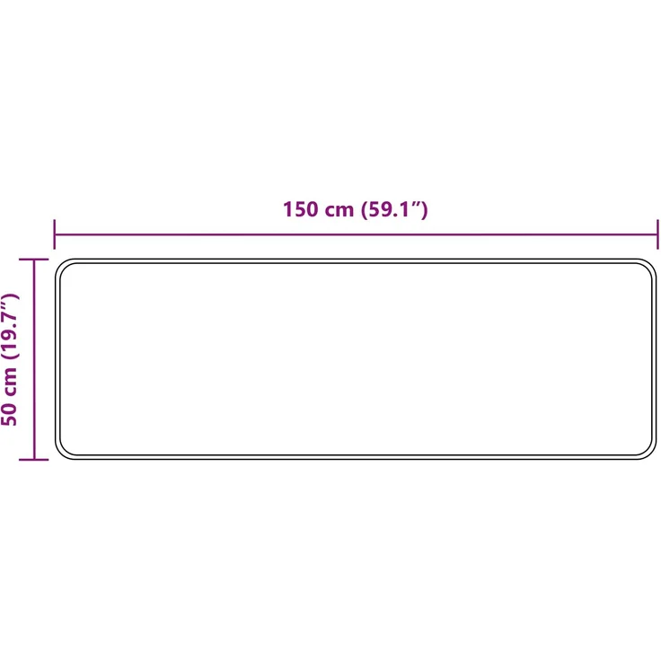 vidaXL Teppichläufer MARSA Mehrfarbig 150x50 cm Polyester und PVC 42023235 – Bild 6
