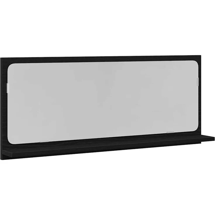 vidaXL Spiegelablage mit Regal Schwarz Eichen-Optik 90 x 10,5 x 37 cm 862528 – Bild 2