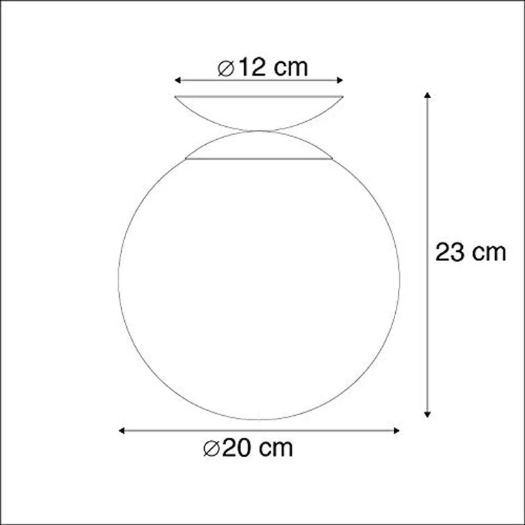 Qazqa Deckenleuchte Pallon, ohne Leuchtmittel, E27, Schwarz, Art Deco, Glas, 1-flammig – Bild 3