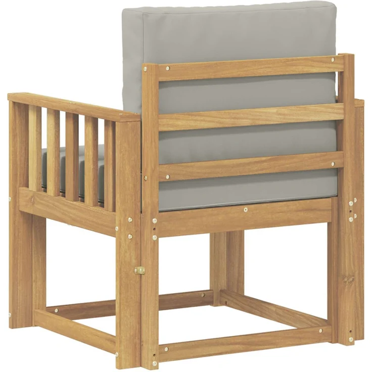 vidaXL 2 Stück Outdoor-Sofagarnitur Polyester Weiß und Hellgrau 3438970 – Bild 5