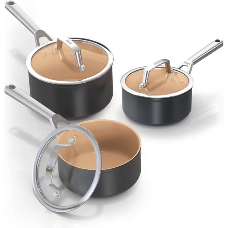 NINJA Topf-Set 3-teiliges Keramik-Kochtopfset (16-20 – Bild 2