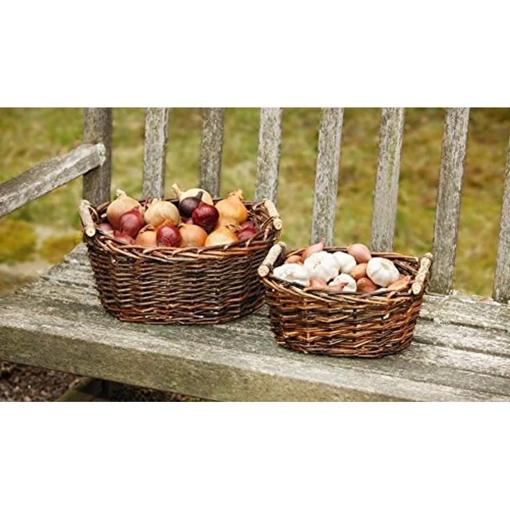 Füllkorb Holzgriff groß Aufbewahrungskorb Schale Obstkorb Tischdeko Korb – Bild 6
