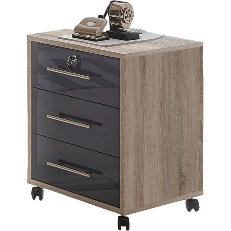 moebel-dich-auf Schreibtisch OFFICE EDITION (in verschiedenen Farben, 2-St, inkl. Rollcontainer), wechselseitig montierbar – Bild 2