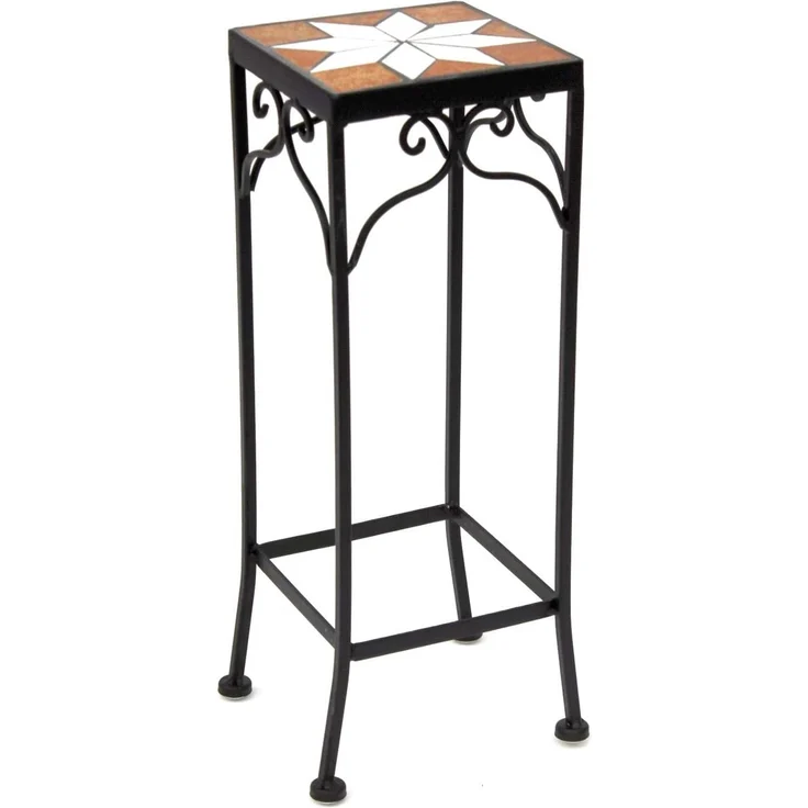 Blumenhocker Merano Mosaik 2er Set 12012 Blumenständer 46 und 54cm Hocker Eckig – Bild 6