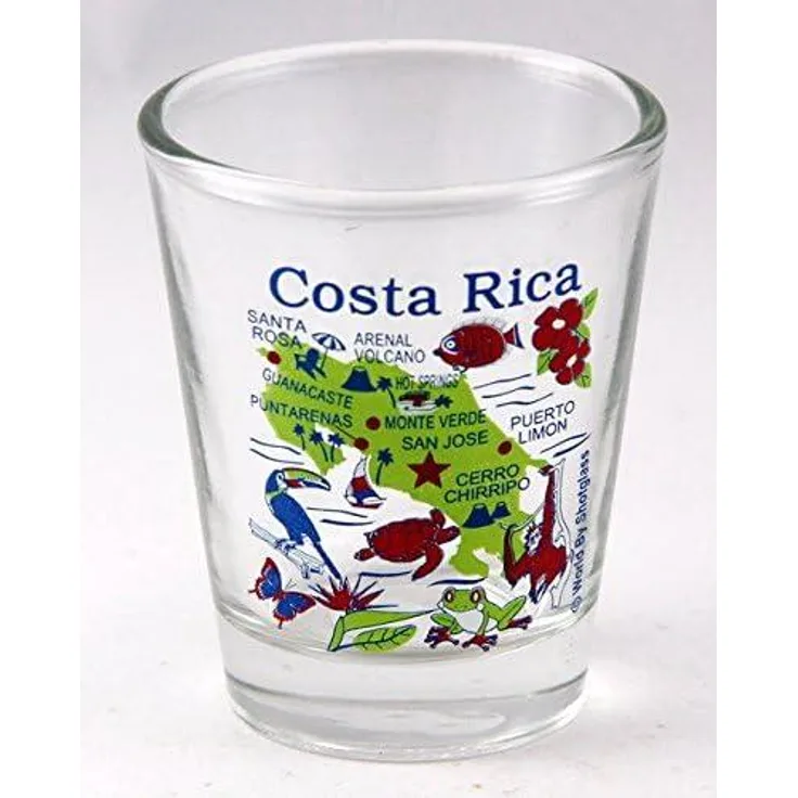 Costa Rica Map-Shot-Glas