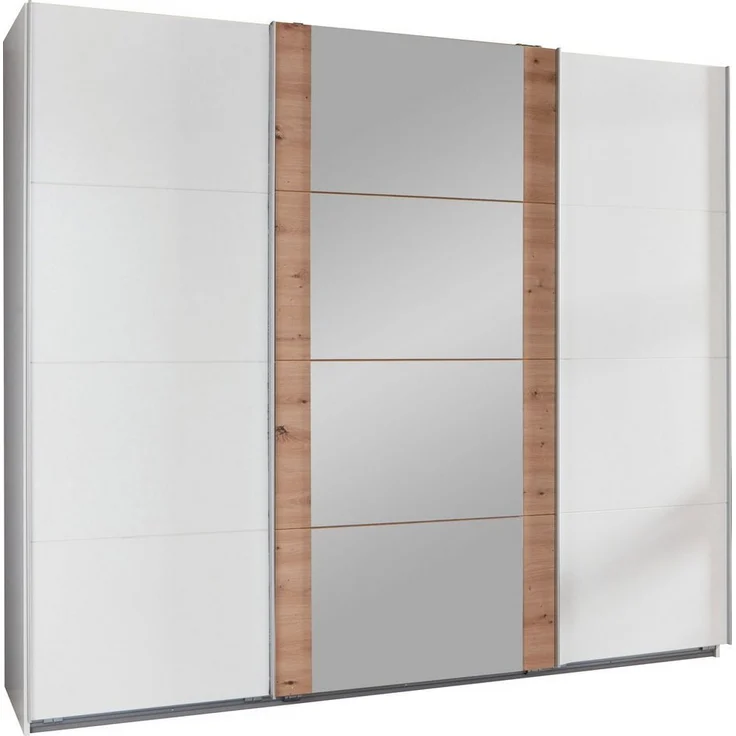 Schwebetürenschrank Bern Kleiderschrank Ausführung Weiß / Artisan Eiche – Bild 5