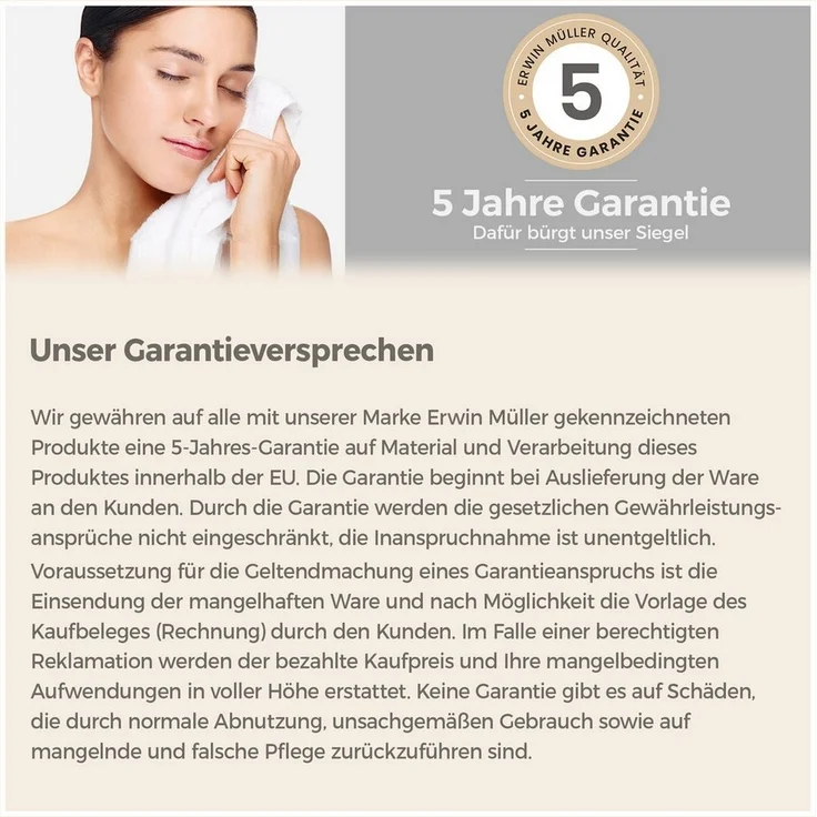 Erwin Müller Handtuch Handtuch "Sigmaringen" 4er-Pack, Frottier, Walk-Frottier Uni – Bild 2