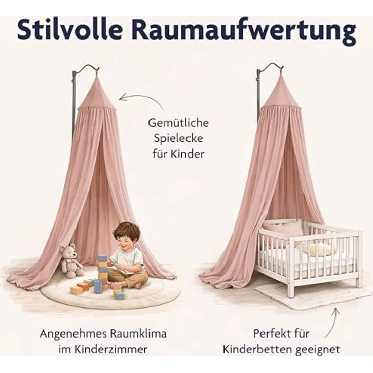 Julius Zöllner Baldachin Betthimmel Voile earth – Bild 5