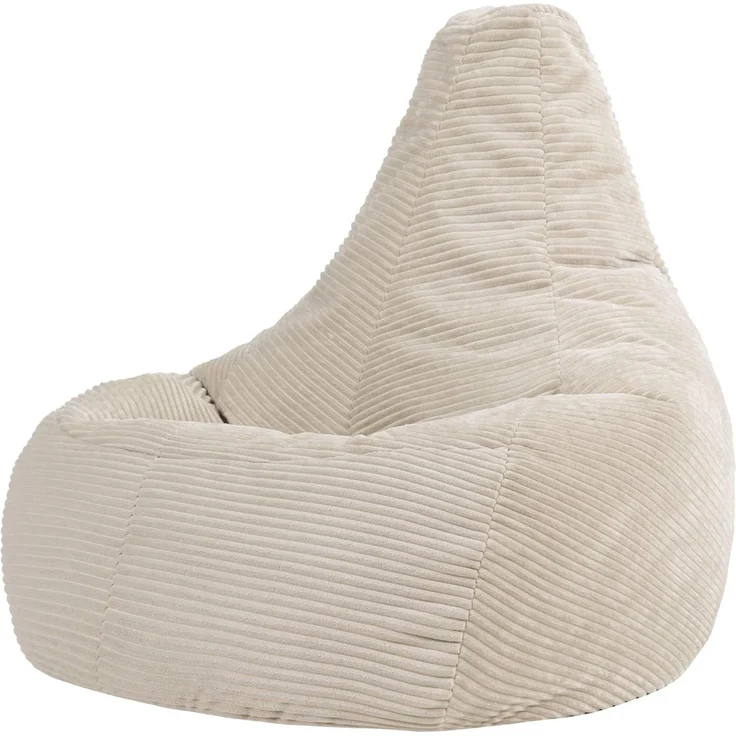 Icon Dalton XXL Sitzsack Cord, Beige, Gaming Sitzsack Erwachsene mit Füllung, Bean Bag, Cord Sessel, Lounge Sessel, Lounge Stuhl, Schlafzimmer, Wohnzimmer, Wohnzimmer Möbel – Bild 1