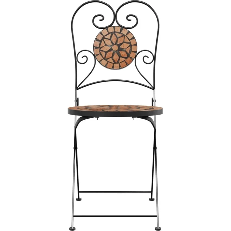 vidaXL Klappstühle 2 Stück Terrakotta Keramik 4003403 – Bild 5