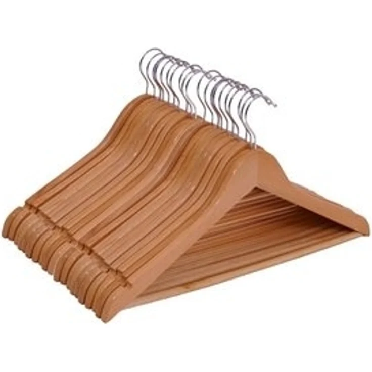 Spetebo Kleiderbügel Holz Kleiderbügel - 20 Stück / natur, (Set, 20-tlg), Garderoben Holzbügel – Bild 4