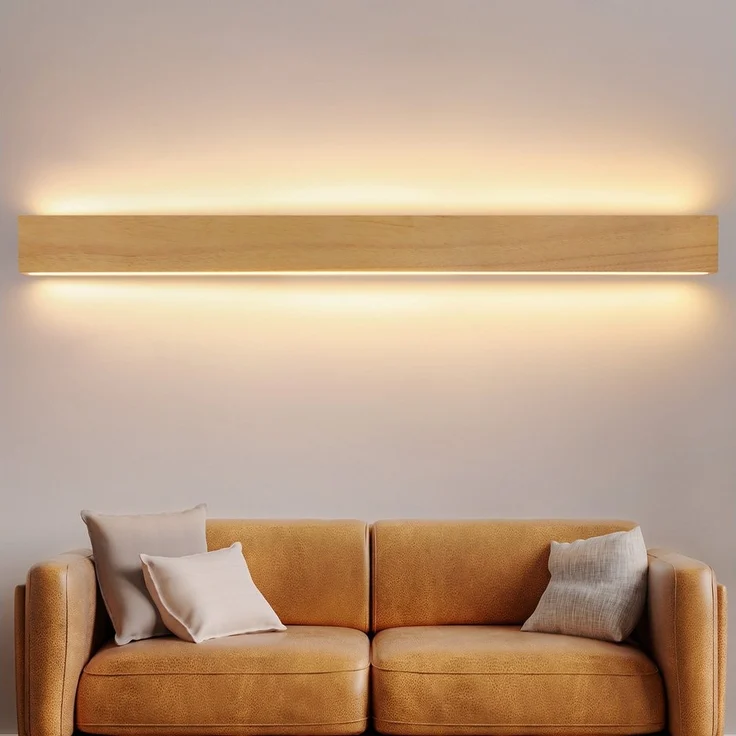 Nettlife LED Wandleuchte Holz 3000K warm weiße Wandbeleuchtung, Drehbar 330 °, LED fest integriert, Warmweiß, Wohnzimmer Schlafzimmer Flur Treppenhaus – Bild 5