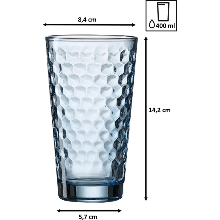 Ritzenhoff & Breker Favo Longdrinkglas 400 ml blau 12er Set – Bild 3