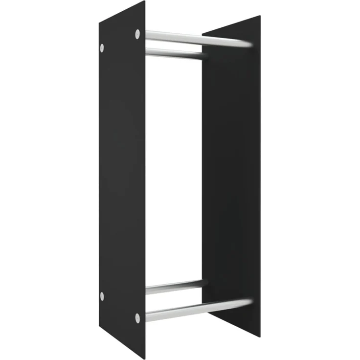 vidaXL Brennholzregal Schwarz 40x35x100 cm Hartglas 327467 – Bild 2