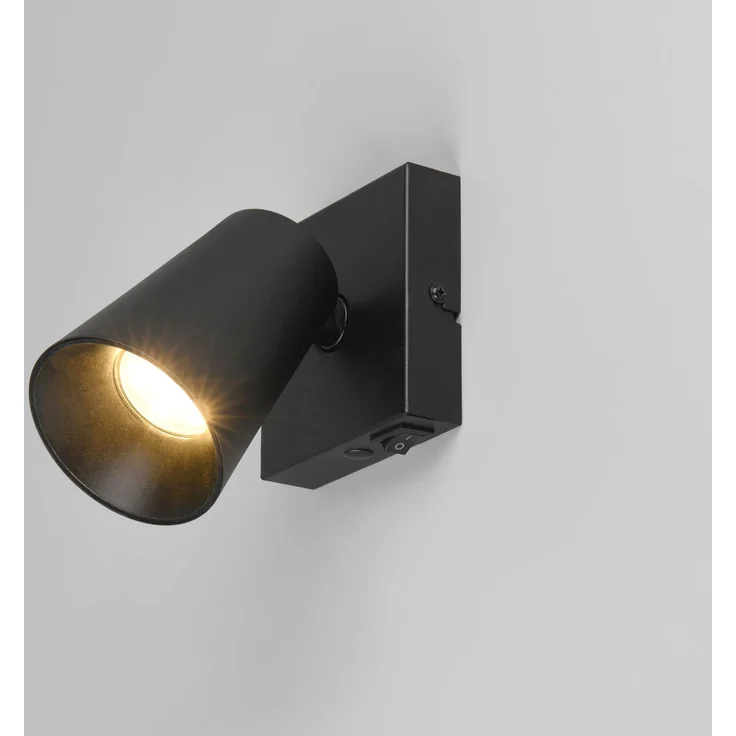 LED Wandstrahler Schwarz Gold mit Schalter, Breite 10cm – Bild 7