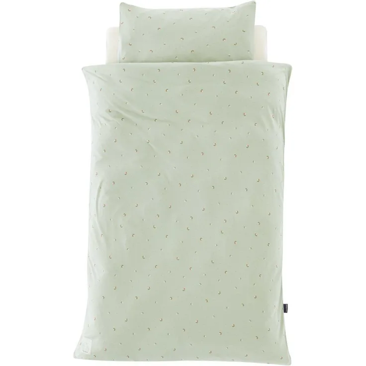 Träumeland Bettwäsche Jersey Fiore grün 100/135 + 40/60 cm