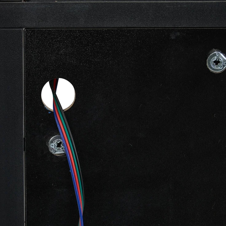 ZUBALIYA Vitrine (45 x 35 x 160 cm), LED - Beleuchtung, Hochglanzoptik, Aufbewahrung für Sammlerstücke, Geschirr und Dekoration, Schwarz – Bild 17
