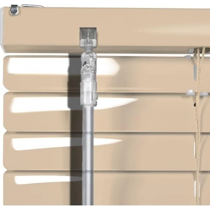 Sonello Jalousie Klemmfix ohne u. mit Bohren 30cm x 100cm Beige Aluminium Jalousette, Klemmfix, Inkl. Halterung für Decken- u. Wandmontage Alu Jalousie Fenster u. Tür, Blickdicht freihängend – Bild 6