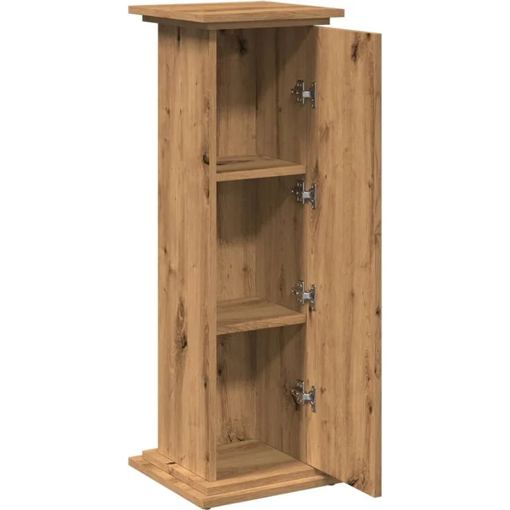 vidaXL Postament mit Stauraum, Holzwerkstoff, Eiche handwerklich, 31 x 30 x 90 cm – Bild 5