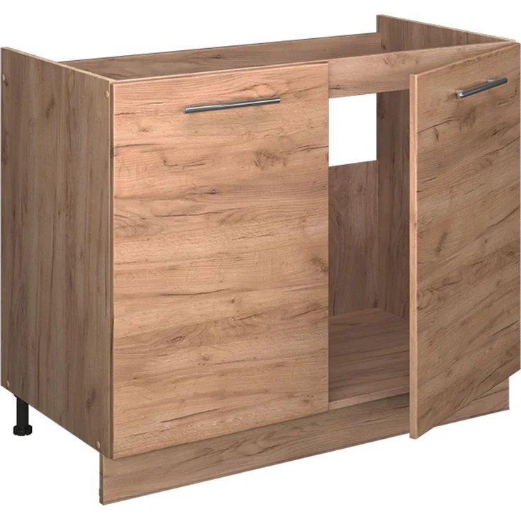 Spülenunterschrank Fame-Line Goldkraft Eiche/Goldkraft Eiche 100 cm, AP Marmor Vicco – Bild 6