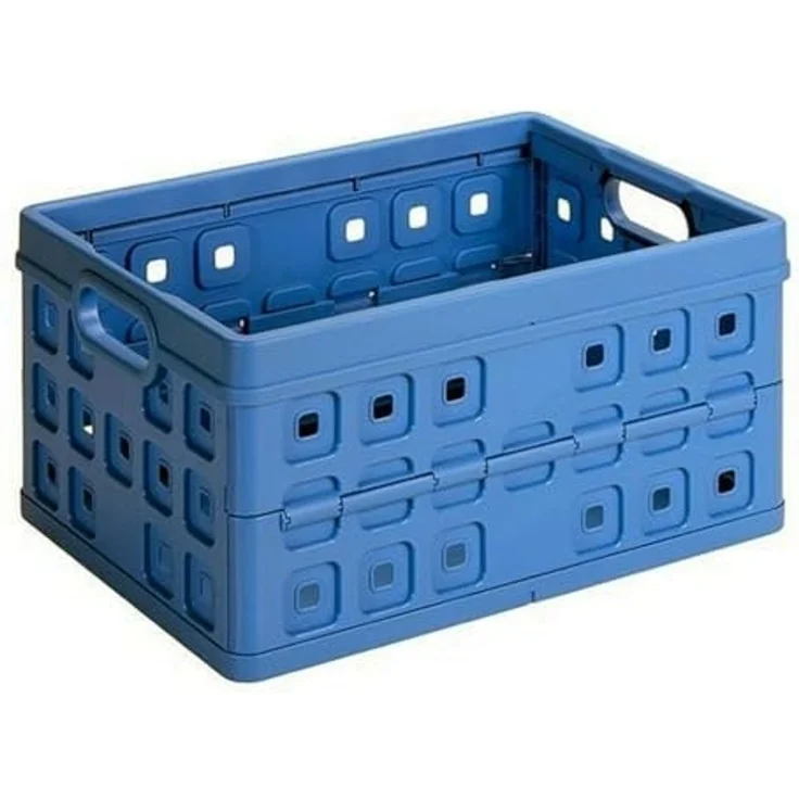 Sunware Klappbox Square 32 L blau Einkaufsbox Einkaufskorb – Bild 1