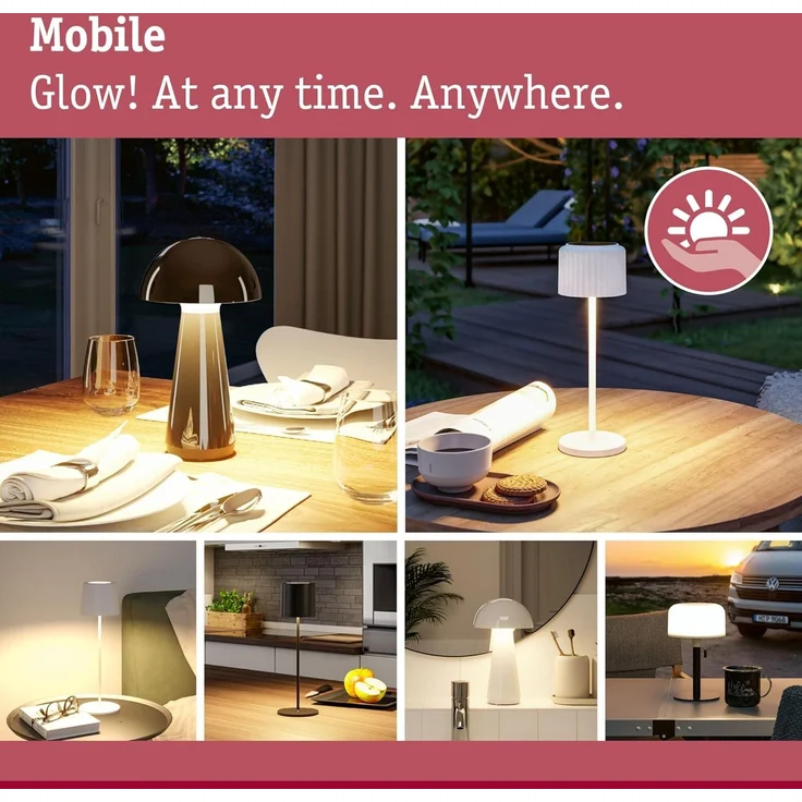 Paulmann 'Onzo' LED Akkuleuchte Dim-Touchfunktion, Kunststoff schwarz, Höhe 28,2 cm – Bild 13