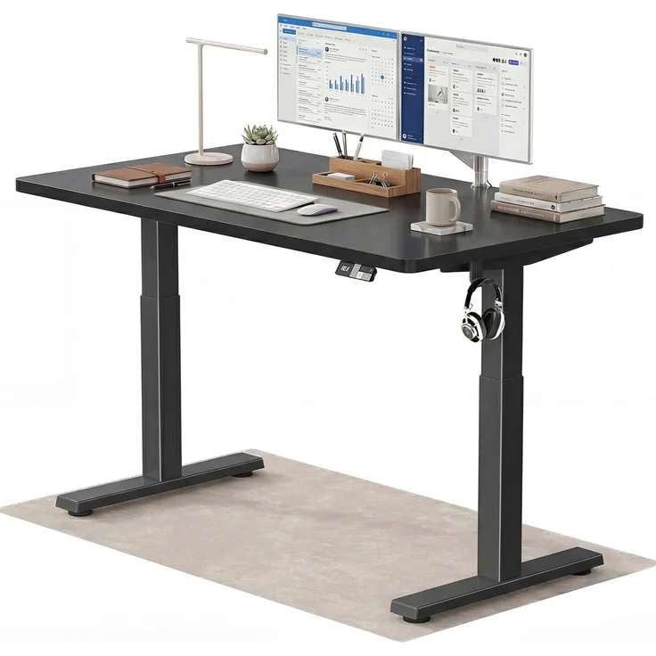 Devoko Höhenverstellbarer Schreibtisch 180x80 cm elektrisch, Höhenverstellung 71-121 cm mit Smart Control, 120 kg Tragkraft, für gesundes Arbeiten – Bild 1