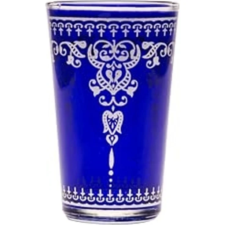 Marrakesch Orient & Mediterran Interior Teeglas 6x Orient Teeglas Andalous blau - 6er SET, 6-tlg, Glas, Handarbeit – Bild 3