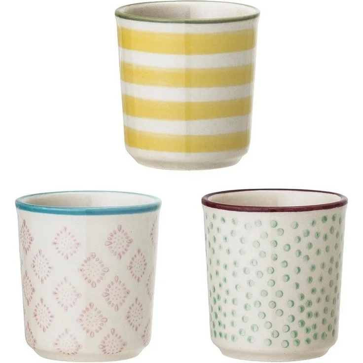 Bloomingville Eierbecher Bloomingville Patrizacia Eierbecher Yellow 3er Set