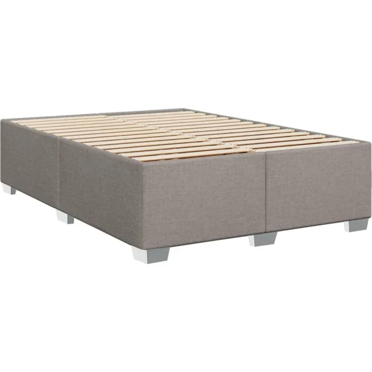 vidaXL Boxspringbett mit Matratze Taupe 140x200 cm Stoff 3285922 – Bild 5