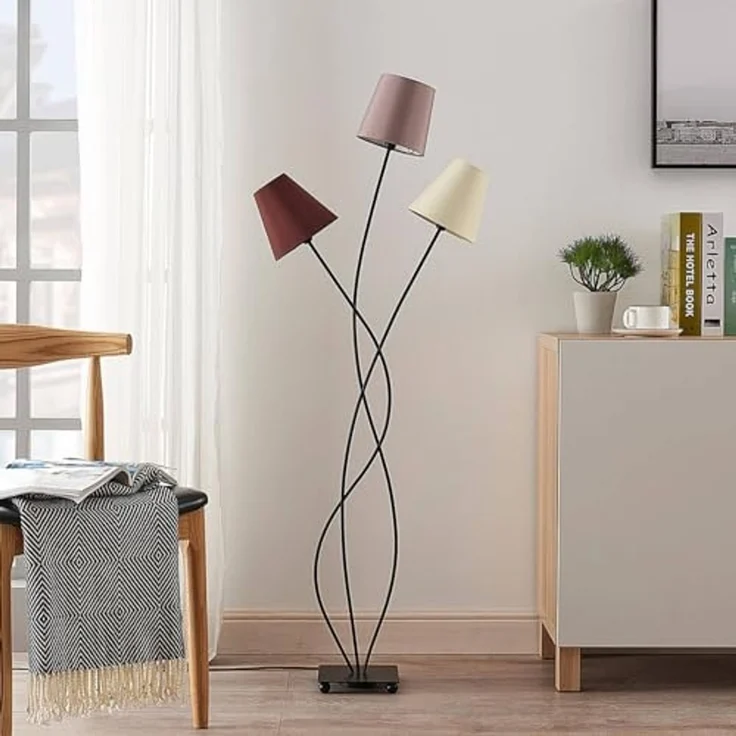 Lindby Stehlampe Melis, Creme IP20, 3 x 40 W – Bild 3