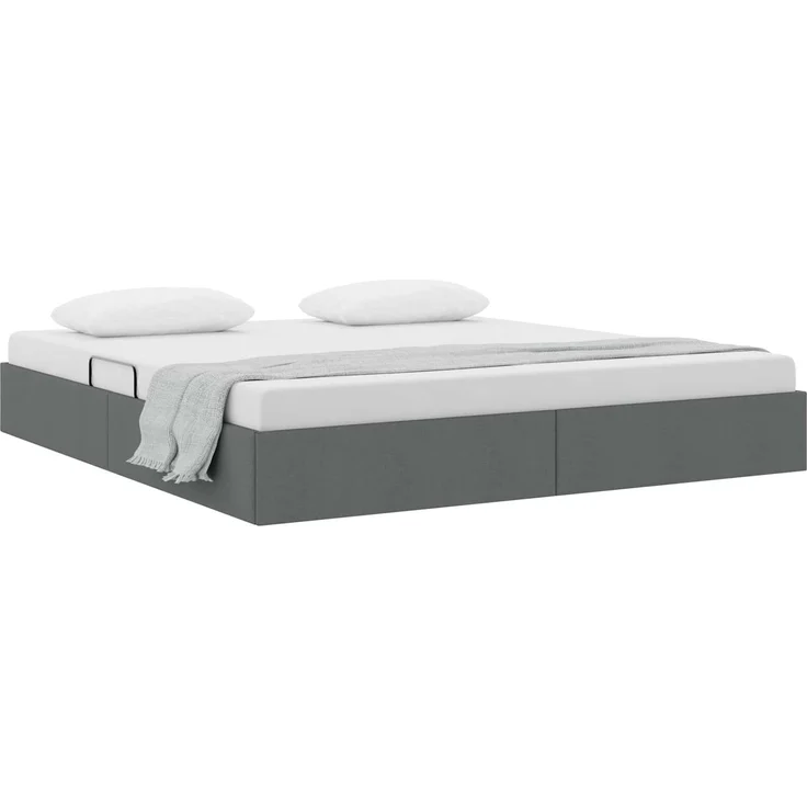 vidaXL Ottoman Bettgestell mit Speicher Dunkelgrau 180 x 200 cm Stoff 3442839 – Bild 3