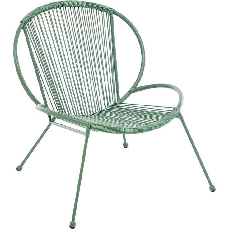MYLIA - NIKAO - Gartensessel - Metall - Khaki - 69 x 73 x 76 cm – Bild 4