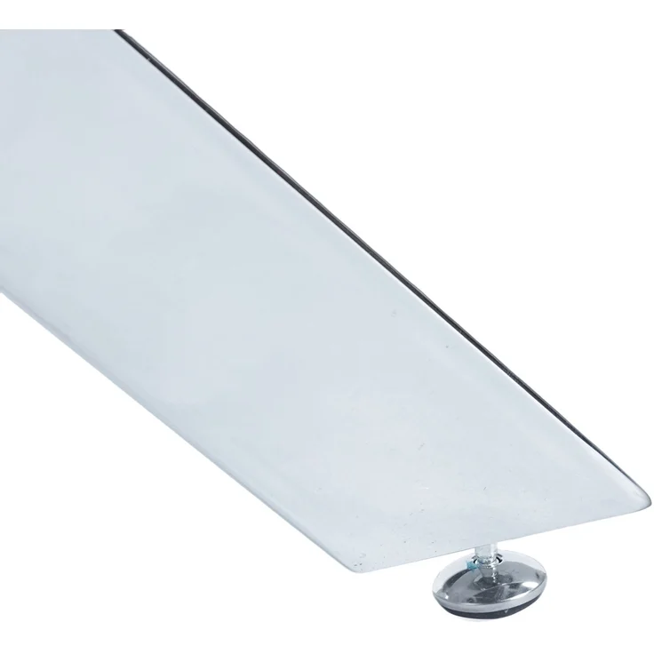 Esstisch 80x80x75 cm mit Glasplatte und Metallgestell in Silber – Bild 6