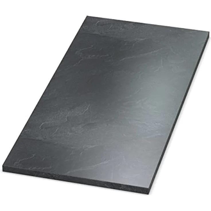 AUPROTEC Tischplatte 28mm Schiefer 90x60 cm I Spanplatte mit 1mm ABS Kante & PU-Verleimung I melaminharzbeschichtet I elegant & wasserabweisend – Bild 1