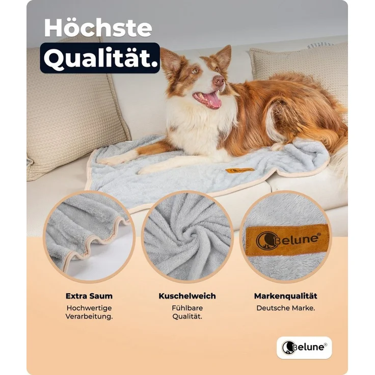 Belune Tierdecke Deluxe - Kuschelig weich - extra gemütlich - Deutsche Marke, vegane Materialien, verschiedene Größen und Farben – Bild 2