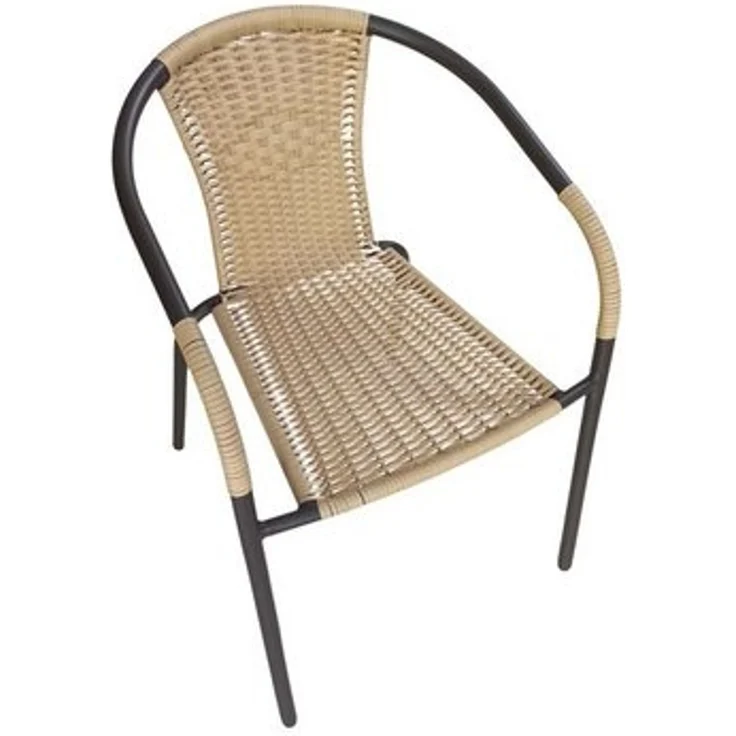 LC Garden Stapelstuhl Garvista Stapelstuhl 54x52x72cm schwarz Gartenstuhl Terassenstuhl, Pulverbeschichteter Stahl – Bild 4