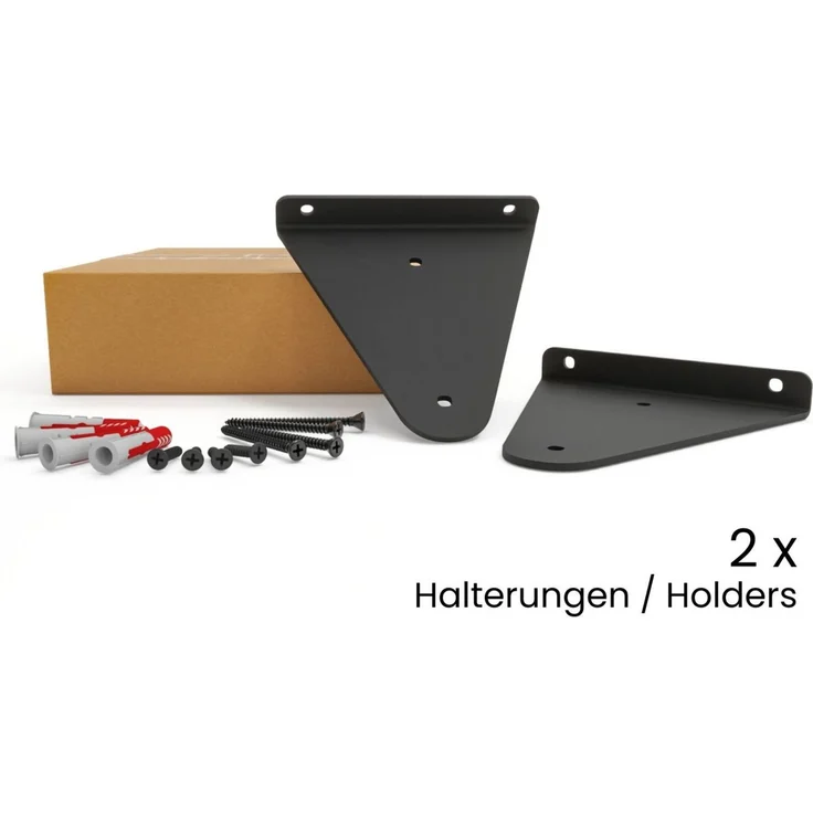 HEVVA Wandregalhalter Regalhalter 8/13/17 cm, STOLBERG, Regalträger, Regalwinkel, 1 Halter + 1 Schraubenset – Bild 1