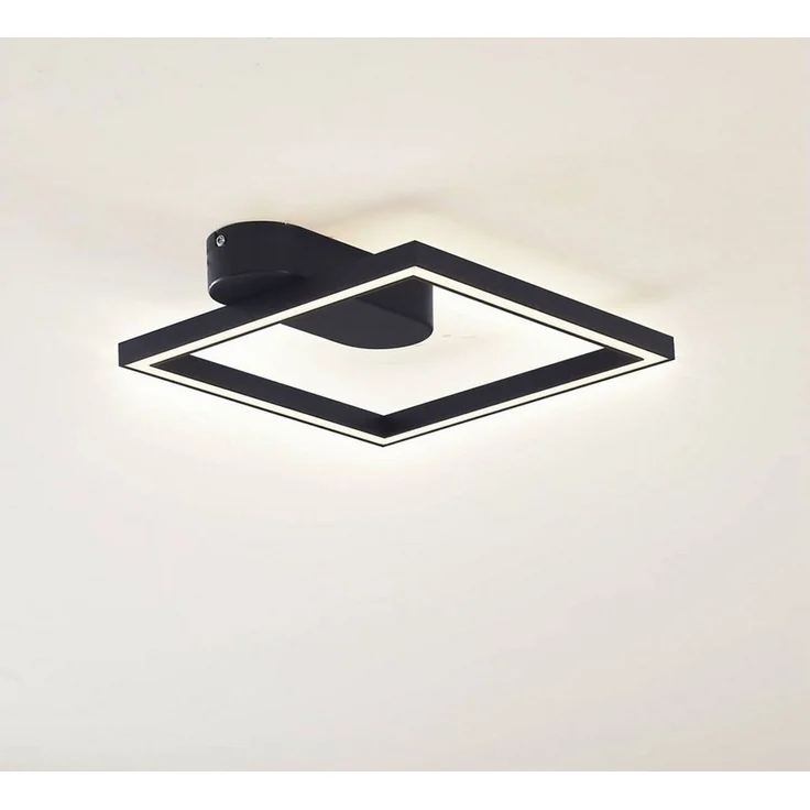 Lindby Deckenleuchten Yulla, LED, Metall, Schwarz warmweiß IP20, LED 15 W gesamt, warmweiß – Bild 1