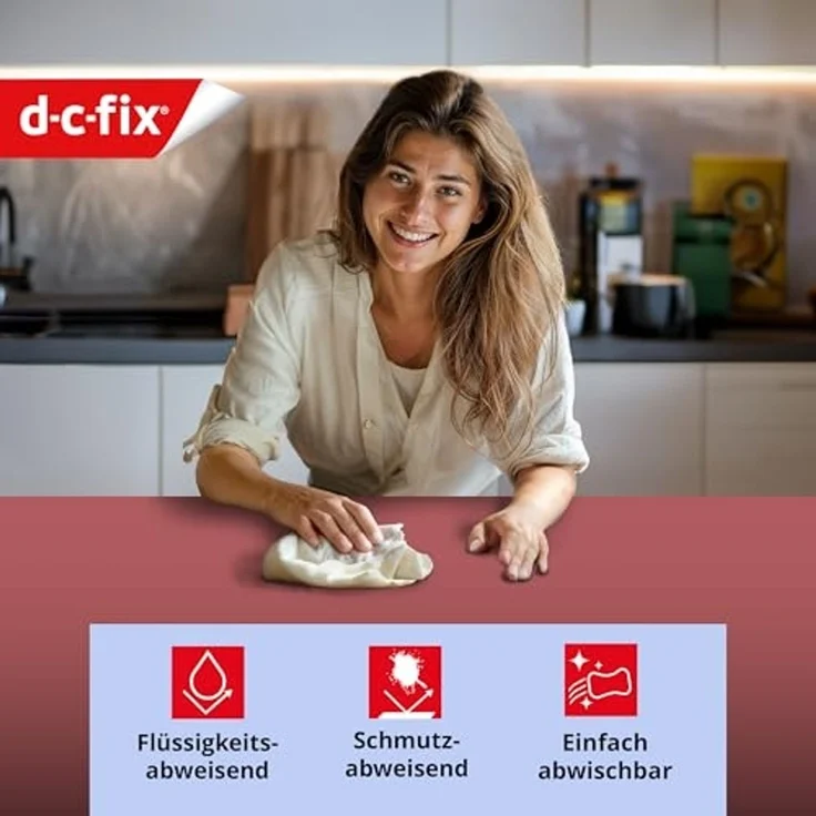 d-c-fix Tischdecke Mineral Red Ø 140 cm – Bild 3
