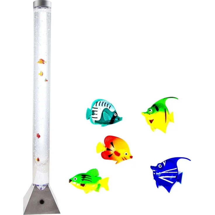 LED-RGB Stehleuchte, Fische, Farbwechsler, H 120cm