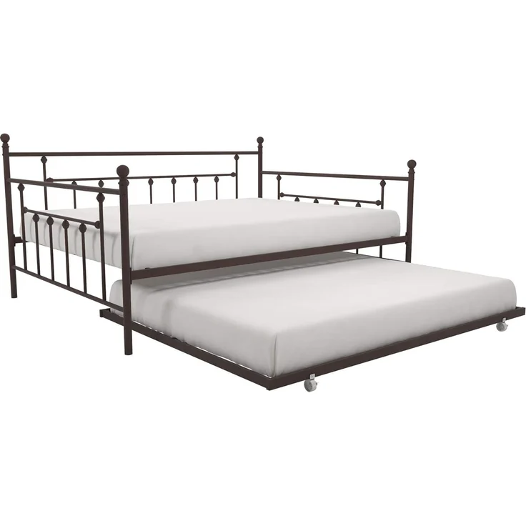 DHP Furniture Manila Metall-Tagesbett/Ausziehbett Bronze Doppel – Bild 2