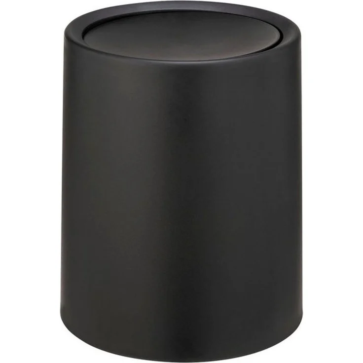 Wenko 'Atri' Schwingdeckeleimer mit Deckel aus hochwertigem Kunststoff und Inneneimer, 6 Liter, (B/T x H): Ø 21x25,5 cm, Schwarz – Bild 4