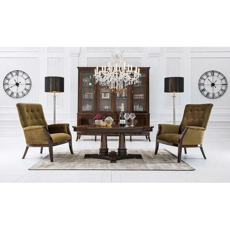 Sessel 1 Sitzer Lounge Club Fernseh Samt Couch Ohrensessel Chesterfield