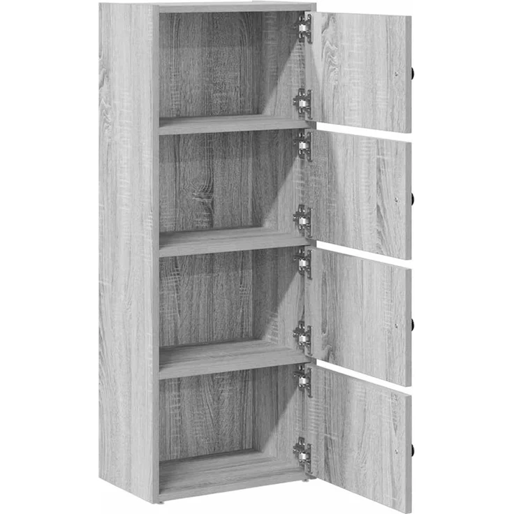vidaXL Bücherregal Grau Sonoma 40x24x102 cm Holzwerkstoff 860378 – Bild 5