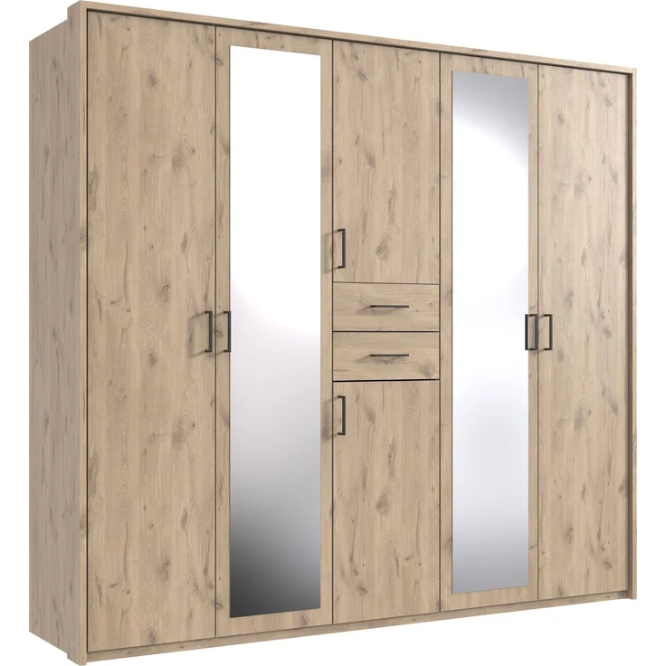 Kleiderschrank-Set >Dillingen< in Viking-oak-Nachbildung - 228x213x58cm (BxHxT) – Bild 1
