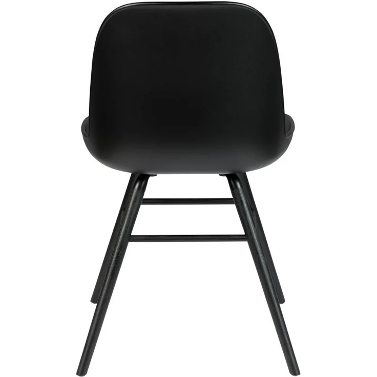 Zuiver Esszimmerstuhl Albert Kuip All Black im 2er-Set mit schwarzer Polypropylen-Sitzschale und Aluminiumgestell – Bild 5
