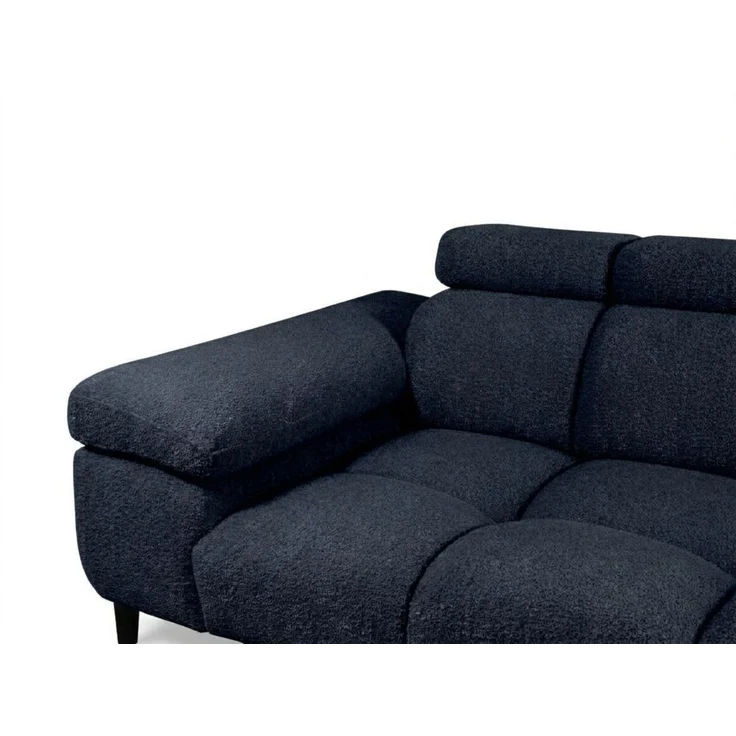 Ecksofa Schlafsofa SENVELIO RELAX in Stoff Glam Dunkelblau Ottomane Rechts – Bild 5